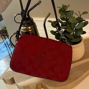 Red Coach Wristlet